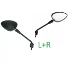 Spiegelset Vespa Sprint chroom links + rechts (lang)