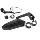 Spiegelset MOTO NOSTRA 1402 Stuuruiteinden Aluminium Mat Zwart Geanodiseerd- E Gemarkeerd