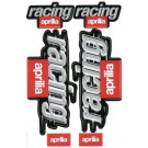 Sticker set - Aprilia racing zwart 6 delig