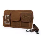 Tas Voor Bagageruimteklep (Incl. Gsm Hoesje (Tot 6,2 Inch Bijv. IPhone 11) Moto Nostra Classic Waxed Canvas Geschikt Voor B.V. Vespa Lambretta Gtv Gts Hpe Supertech Touring  Bruin