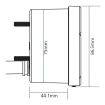 Tachometer Koso Zwart Max. 15000 RPM W. Schakelicht