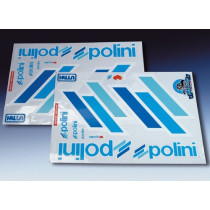 Team Polini Scooter Stickers Witte Rand
