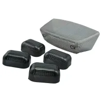 Indicatorlens Set STR8 (4) Met Achterlicht Yamaha Slider / MBK Stunt NA 2004 Zwart