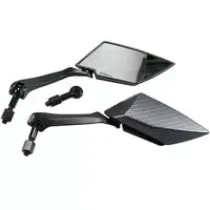 Spiegelset Koso TT, 2 Stuks. (Rh + Lh), Carbon Look/Zwart glas, M8 Raad