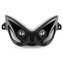 Koplamp Evo 2 Met Blauwe Leds MBK Nitro / Yamaha Aerox Zwart