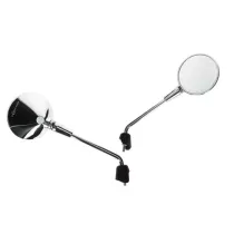 Spiegelset Vespa Primavera chroom links + rechts (lang)