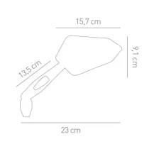 STR8 Spiegelset Street, X2 (Links + Rechts), Met M8-/M10 Adapter, Zwart, Gekurd