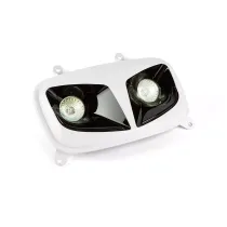 Koplampmasker (Twin) Wit / Zwart MBK Booster / Yamaha BW'S NA 2004