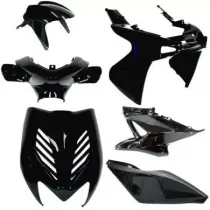 Aerox Kappenset - Zwart Metallic (8 delig)