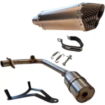 Uitlaat Alpha Styling - Piaggio Zip / Vespa Sprint 4T -  iGet Euro 4 (Titanium / Carbon)