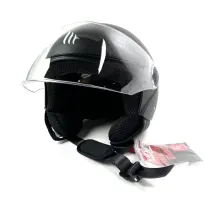 Goedkope Scooterhelm Mat zwart - model 'Street' 