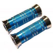 Handvatset - Chroom blauw met ringen