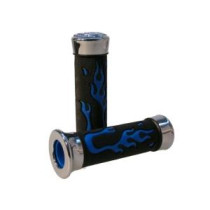 scooter handvaten blauw chroom
