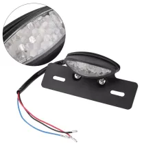 Achterlicht Uni Ovaal Led (Blank) CE + Steun Zwart