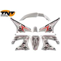 Kappenset - Derbi Senda - Grijs, rood en zwart