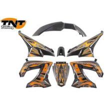 Kappenset - Derbi Senda - Zwart, orange en grijs