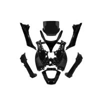 Kappenset Piaggio MP3 zwart (glans)125 - 500cc