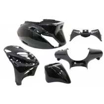 Kappenset Piaggio Zip-SP 5 delig zwart-metallic