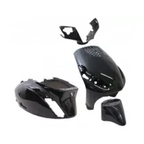 Kappenset Piaggio Zip 4 delig zwart metallic