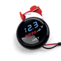 Koso voltmeter LED digitaal Universeel - Blauw (Piaggio, Vespa, Peugeot, Kymco, Sym etc.)