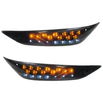 LED Knipperlicht Piaggio Zip 2000 Audi look - Smoke voorkant (links + rechts)
