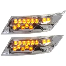 LED Knipperlicht Piaggio Zip 2000 Audi look - Chroom achterkant (links en rechts)