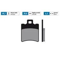 Remblokken Polini - Yamaha Aerox, Gilera Runner, Aprilia SR50 - Voorkant