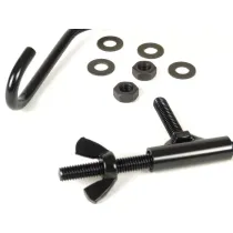 Reparatieset Voor Bagagedrager Opklapbaar Voorzijde MOTO NOSTRA Vespa Smallframe V50, PV125, ET3 Vespa Largeframe Rally180 Zwart