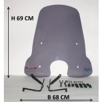 Windscherm Peugeot Django Hoog - Smoke