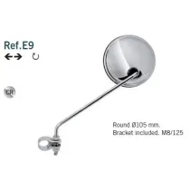 Spiegel Universeel Chroom Rond - M8x1.25