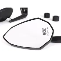 Spiegelset MOTO NOSTRA 1401 Stuuruiteinden- Aluminium Mat Zwart Geanodiseerd- E- Gemarkeerd