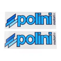 Sticker Set Polini  2x Polini 340x110mm Blauw Geschikt Voor Lichte Oppervlakken.