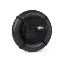 Tas Voor Reservewielhouder (incl. Bekerhoud MOTO NOSTRA Classic 'Waxed Canvas' Geschikt Voor b.v. Vespa, Lambretta Zwart