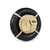 Tas Voor Reservewielhouder (incl. Bekerhouder MOTO NOSTRA Classic Waxed Canvas'- Geschikt Voor b.v. Vespa Lambretta Beige