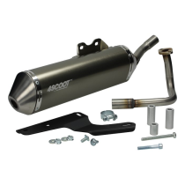 Tecnigas 4Scoot RVS uitlaat Kymco Agility / GY6