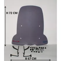 Windscherm Peugeot Kisbee hoog/smoke