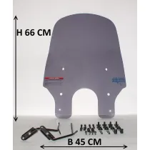 Windscherm Sym Allo - Hoog / Smoke