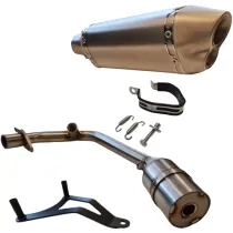 Uitlaat Alpha Styling - Piaggio Zip / Vespa Sprint 4T -  iGet Euro 4 (Titanium doubble)