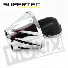 Luchtfilter Helix  Ø28/35mm 90° Chroom