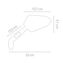 STR8 Spiegelset Street, X2 (Links + Rechts), Met M8-/M10 Adapter, Zwart, Gekurd
