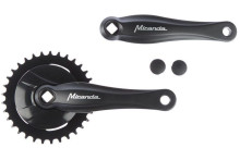 Crankstel 33T Miranda Beta 1+ Voor 3/32" Ketting Met Disc Zwart Zilver