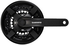 Crankstel 6/7/8 Speed Shimano Tourney FC-TY301 Met 170mm Crankarm 42 x 34 x 24T Zwart (Werkplaatsverpakking)