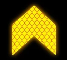 Reflecterende sticker - Pijl - Kleur: Geel