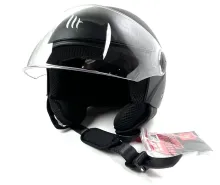 Goedkope Scooterhelm Mat zwart - model 'Street' 