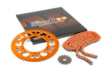 Kettinset Aprilia SX 13x53 Stage6 Aluminium CNC - Orange