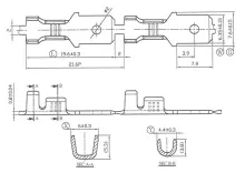 krimpklem   mannelijke spade connector 6,3mm ø=1,0 1,5mm² din 46248   10 stuks