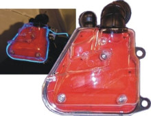 Luchtfilter - Transparant/Rood MET NEON - Minarelli