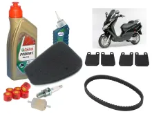 Groot Onderhoudspakket Peugeot Elyseo 2-Takt (dubbele schijfrem) - Brom (8,0 gram) - 2x AJP