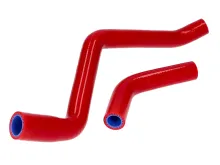 Koelslangenset silicone rood voor Aprilia RX, SX, Derbi Senda, Gilera RCR, SMT D50B0 -17