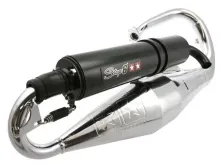 Stage6 uitlaat - Peugeot scooter - Verticaal - Model : Pro replica chroom